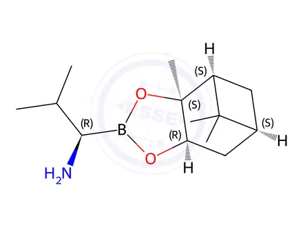 Chemical structure of (R)-2-methyl-1-((3aS,4S,6S,7aR)-3a,5,5-trimethylhexahydro-4,6-methanobenzo[d][1,3,2]dioxaborol-2-yl)propan-1-amine