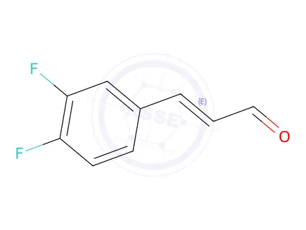 Chemical structure of (E)-3-(3,4-difluorophenyl)acrylaldehyde