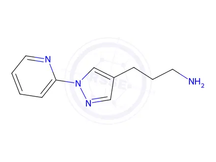 Chemical structure of 3-[1-(pyridin-2-yl)-1h-pyrazol-4-yl]propan-1-amine