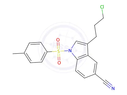 Chemical structure of 3-(3-Chloropropyl)-1-tosyl-1H-indole-5-carbonitrile