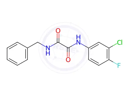 Chemical structure of N1-benzyl-N2-(3-chloro-4-fluorophenyl)oxalamide