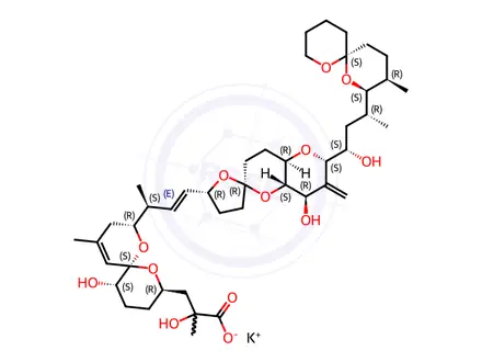 Chemical structure of OKADAIC ACID POTASSIUM SALT, HIGH PURITY, 98
