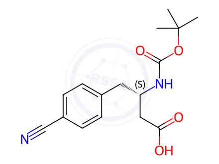 Chemical structure of Boc-(S)-3-amino-4-(4-cyanophenyl)butanoic Acid