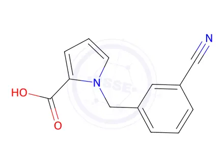 Chemical structure of 1-[(3-Cyanophenyl)methyl]-1H-pyrrole-2-carboxylic Acid