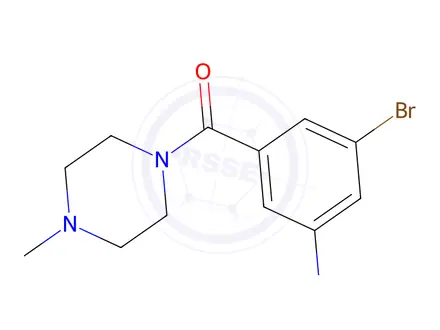Chemical structure of (3-Bromo-5-nitrophenyl)(4-methylpiperazin-1-yl)methanone