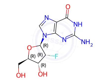 Chemical structure of 2'-Fluoro-2'-deoxyguanosine