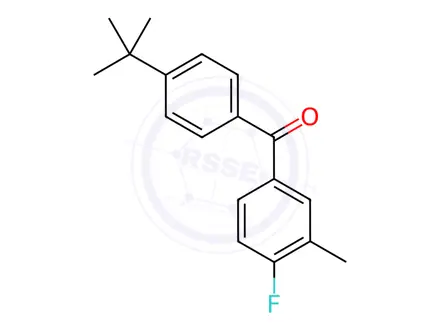 Chemical structure of (4-(Tert-butyl)phenyl)(4-fluoro-3-methylphenyl)methanone