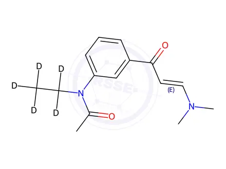 Chemical structure of N-[3-(3-Dimethylaminoacryloyl)phenyl]-N-ethylacetamide-d5
