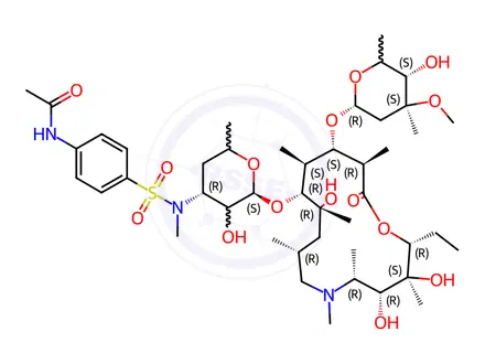 Chemical structure of Azithromycin EP Impurity H (Azithromycin USP Related Compound H)
