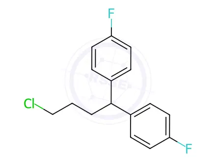Chemical structure of 4,4'-(4-Chlorobutane-1,1-diyl)bis(fluorobenzene)