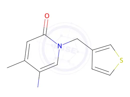 Chemical structure of 5-Amino-4-methyl-1-(thiophen-3-ylmethyl)pyridin-2(1h)-one