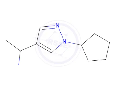 Chemical structure of 1-(1-Cyclopentyl-1H-pyrazol-4-yl)ethan-1-amine