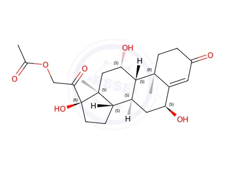 Chemical structure of 21-O-Acetyl 6α-Hydroxy Cortisol