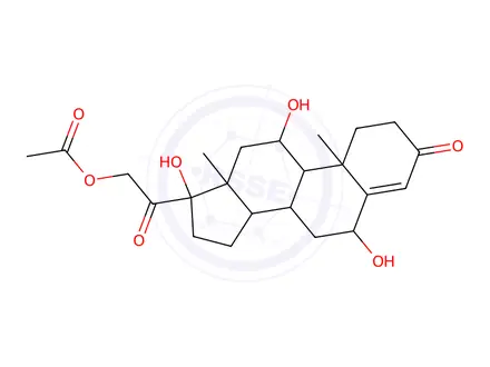 Chemical structure of 21-O-Acetyl 6β-Hydroxy Cortisol