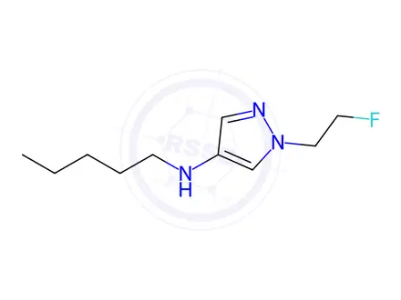 Chemical structure of 1-(2-fluoroethyl)-N-pentyl-1H-pyrazol-4-amine