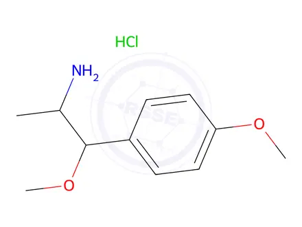 Chemical structure of 1-Methoxy-1-(4-methoxyphenyl)propan-2-amine hydrochloride