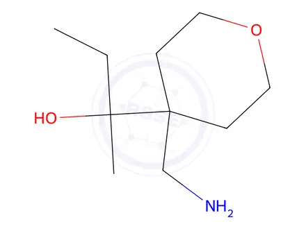 Chemical structure of 2-(4-(Aminomethyl)tetrahydro-2h-pyran-4-yl)butan-2-ol