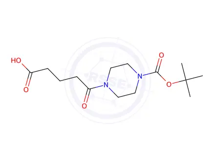 Chemical structure of 5-(4-(tert-Butoxycarbonyl)piperazin-1-yl)-5-oxopentanoic acid