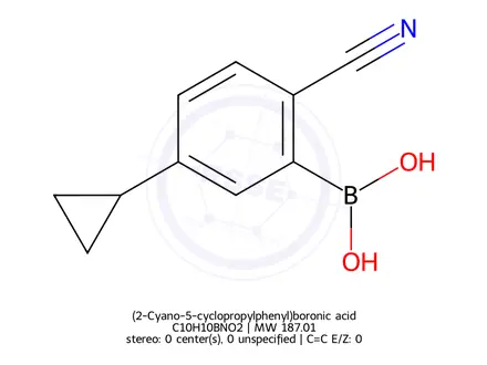 Chemical structure of (2-Cyano-5-cyclopropylphenyl)boronic acid