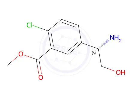 Chemical structure of Methyl 5-[(1S)-1-amino-2-hydroxyethyl]-2-chlorobenzoate