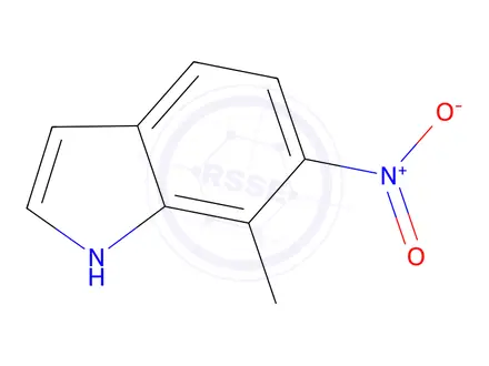 Chemical structure of 7-Methyl-6-nitro 1H-indole