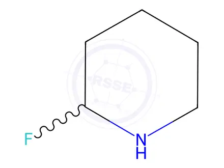 Chemical structure of Piperidine, 2-fluoro-