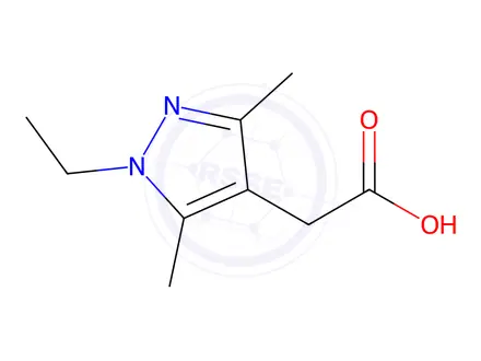 Chemical structure of (1-ethyl-3,5-dimethyl-1H-pyrazol-4-yl)acetic acid
