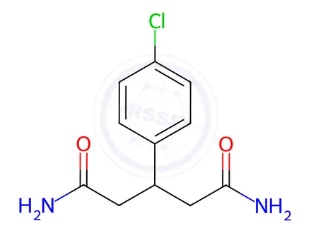 Chemical structure of 3-(4-Chlorophenyl)pentanediamide