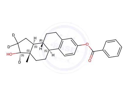 Chemical structure of 17β-Estradiol-16,16,17-d3 3-Benzoate