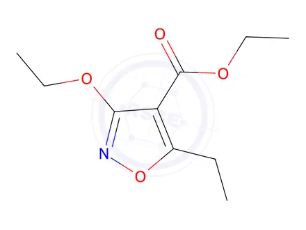 Chemical structure of 4-Isoxazolecarboxylicacid,3-ethoxy-5-ethyl-,ethylester(9CI)