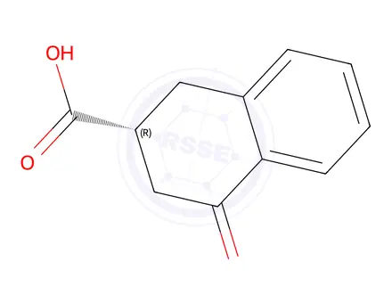 Chemical structure of (R)-4-Oxo-1,2,3,4-tetrahydronaphthalene-2-carboxylic acid