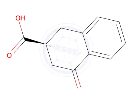 Chemical structure of (2S)-1,2,3,4-Tetrahydro-4-oxo-2-naphthalenecarboxylic Acid