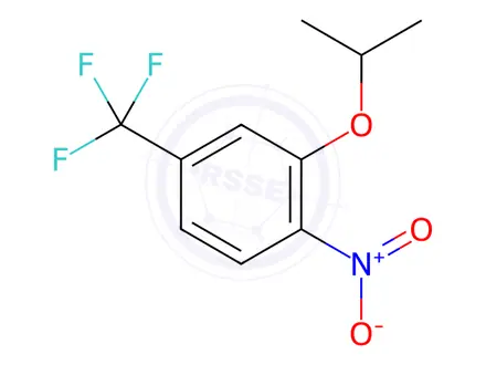 Chemical structure of Benzene, 2-(1-methylethoxy)-1-nitro-4-(trifluoromethyl)-