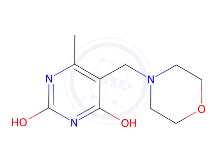 Chemical structure of 6-Methyl-5-(morpholinomethyl)pyrimidine-2,4(1H,3H)-dione