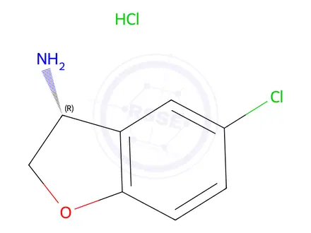 Chemical structure of (R)-5-Chloro-2,3-dihydro-benzofuran-3-ylamine hydrochloride