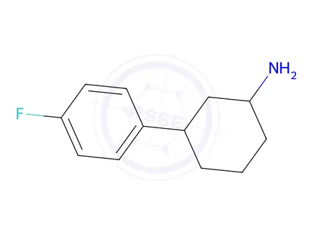 Chemical structure of 3-(4-Fluorophenyl)cyclohexan-1-amine