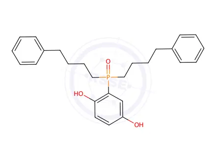 Chemical structure of (2,5-Dihydroxyphenyl)bis(4-phenylbutyl)phosphine oxide