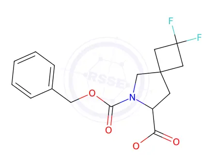Chemical structure of 6-Benzyl 7-ethyl 2,2-difluoro-6-azaspiro[3.4]Octane-6,7-dicarboxylate