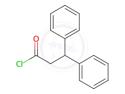 Chemical structure of 3,3-Diphenylpropionyl Chloride