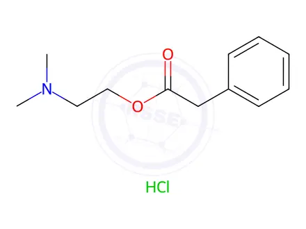 Chemical structure of 2-(Dimethylamino)ethyl Ester Benzeneacetic Acid Hydrochloride