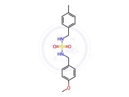 Chemical structure of [(4-Methoxyphenyl)methyl]({[(4-methylphenyl)methyl]sulfamoyl})amine