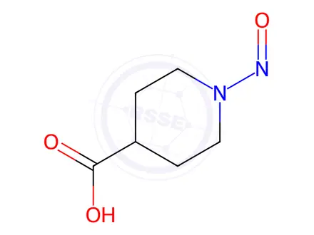 Chemical structure of (-)-1-Nitrosopiperidine-4-carboxylic Acid