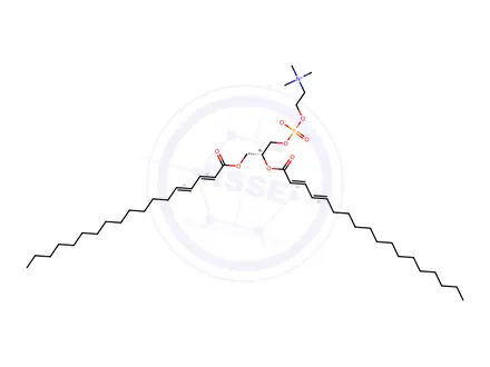 Chemical structure of 1,2-Di-[(2E,4E)-2,4-Octadecadienoyl]-sn-glycero-3-phosphocholine