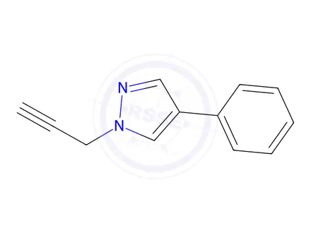 Chemical structure of 4-phenyl-1-(prop-2-yn-1-yl)-1h-pyrazole
