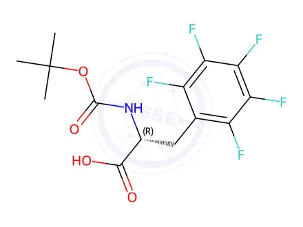 Chemical structure of BOC-D-Pentafluorophenylalanine