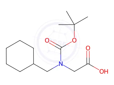 Chemical structure of N-Boc-N-(cyclohexylmethyl)-glycine