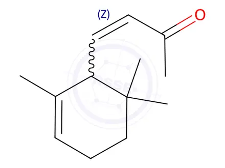Chemical structure of (Z)-4-(2,6,6-trimethylcyclohex-2-en-1-yl)but-3-en-2-one