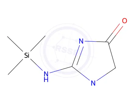 Chemical structure of 1-Methyl-2-((trimethylsilyl)amino)-1H-imidazol-4(5H)-one
