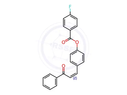 Chemical structure of 4-[(1Z)-3-Oxo-3-phenylprop-1-en-1-yl]phenyl 4-fluorobenzoate