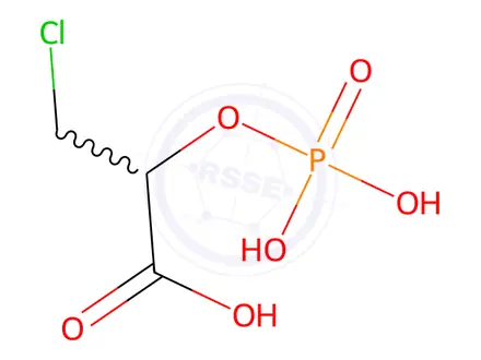 Chemical structure of 3-chloro-2-phospholactic acid